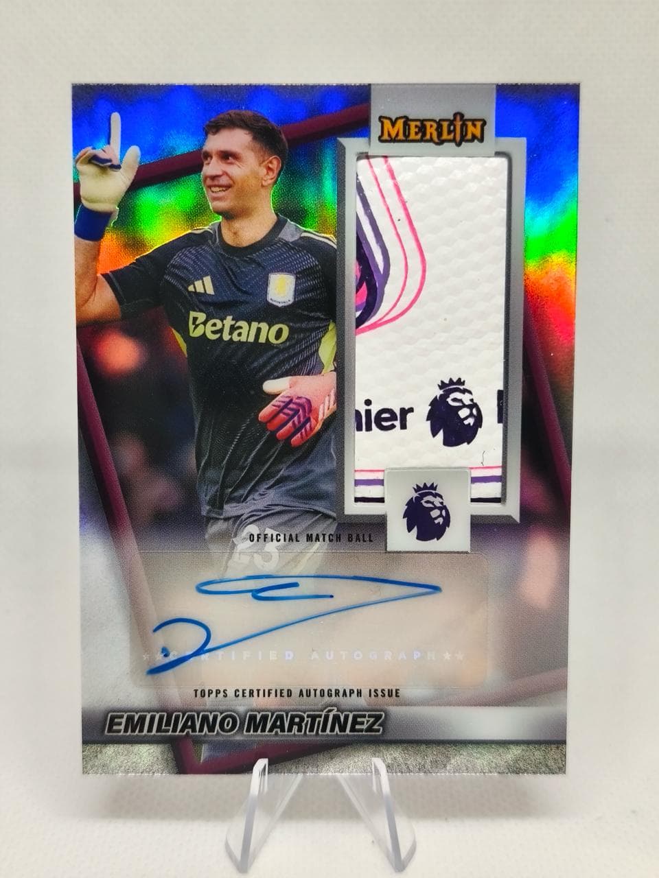 Emiliano Martinez "El Dibu" Topps Merlin Match Ball Auto