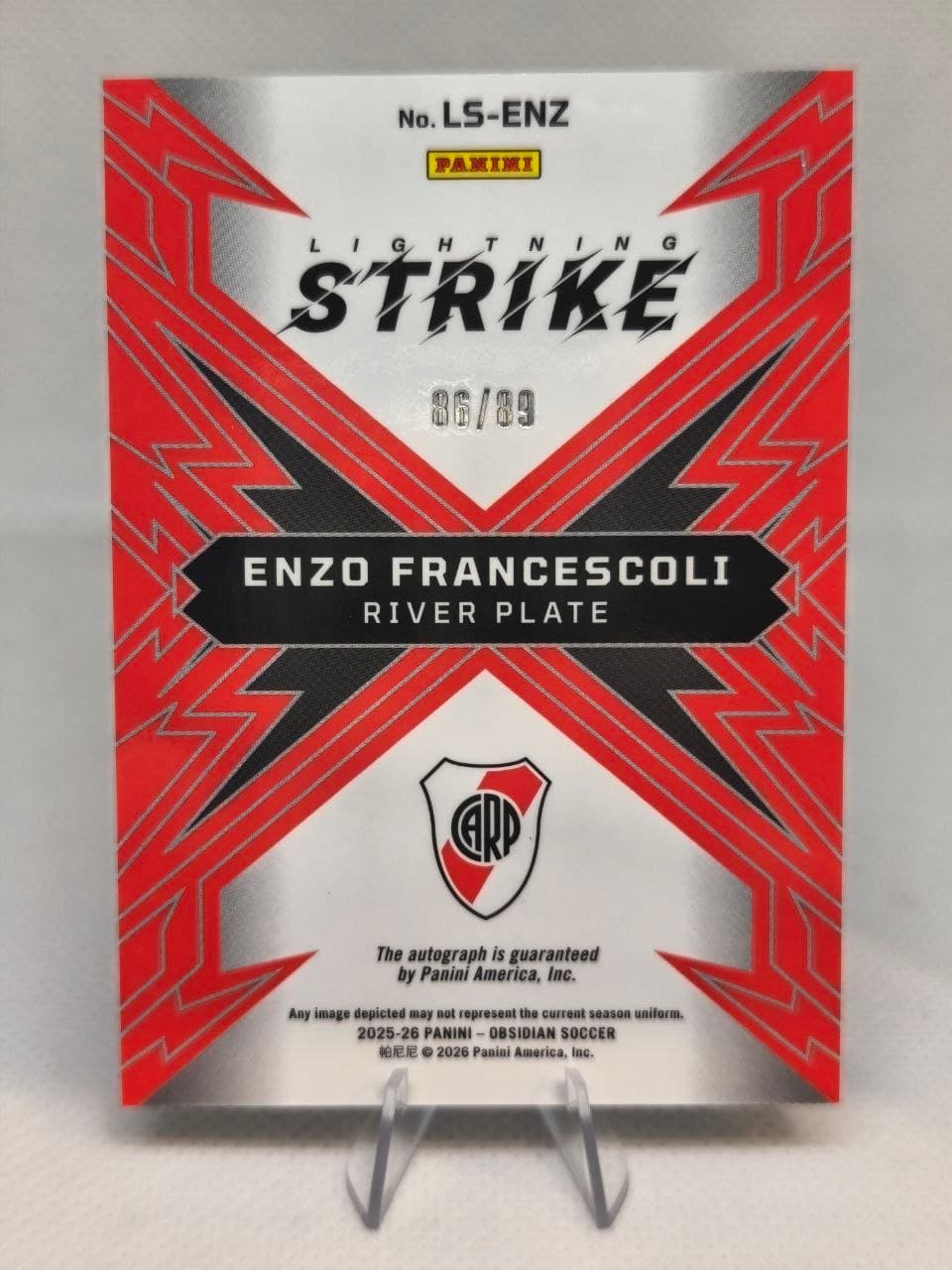 Enzo Francescoli River Plate Auto /89