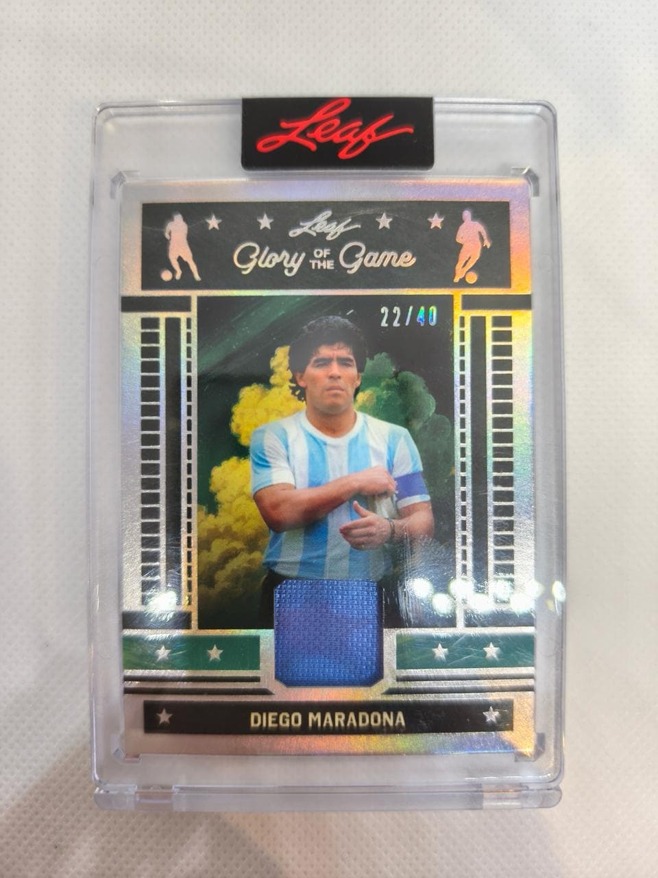 Diego Maradona Glory Of The Game Used Relic /40