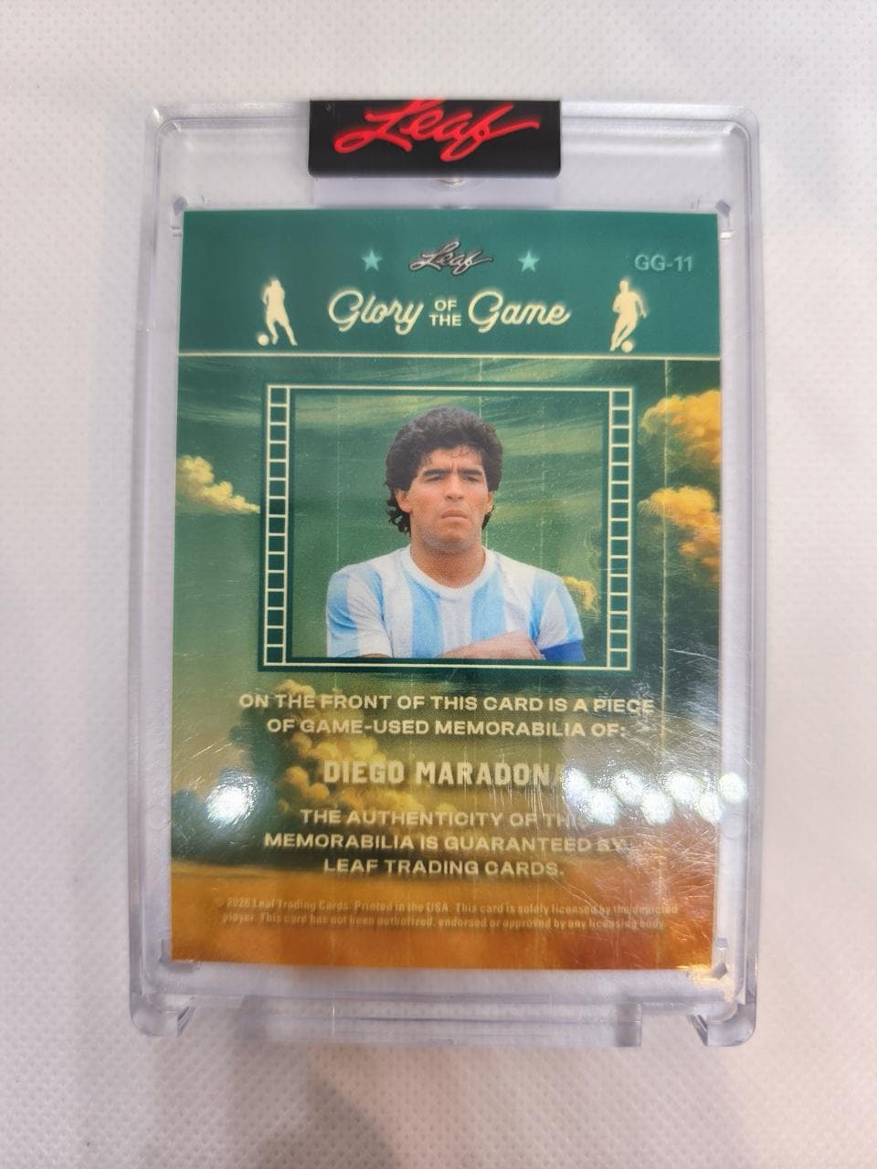 Diego Maradona Glory Of The Game Used Relic /40