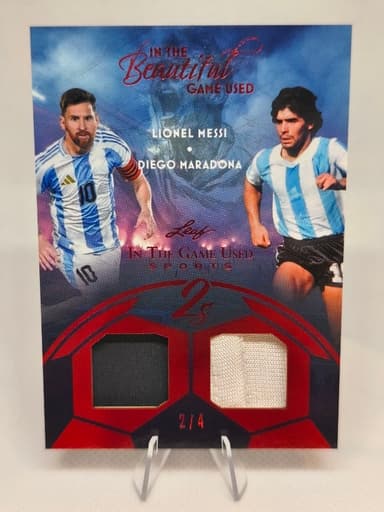 Lionel Messi Diego Maradona 2025 Leaf In The Game Used Jersey #/4